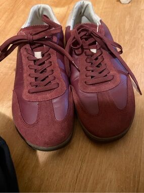 Groundies Panama suede paneled leather sneakers